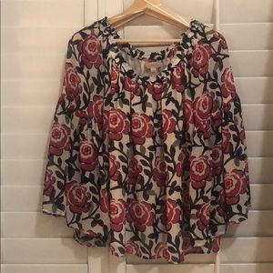 Colorful, fun, off-the-shoulder top by LOFT